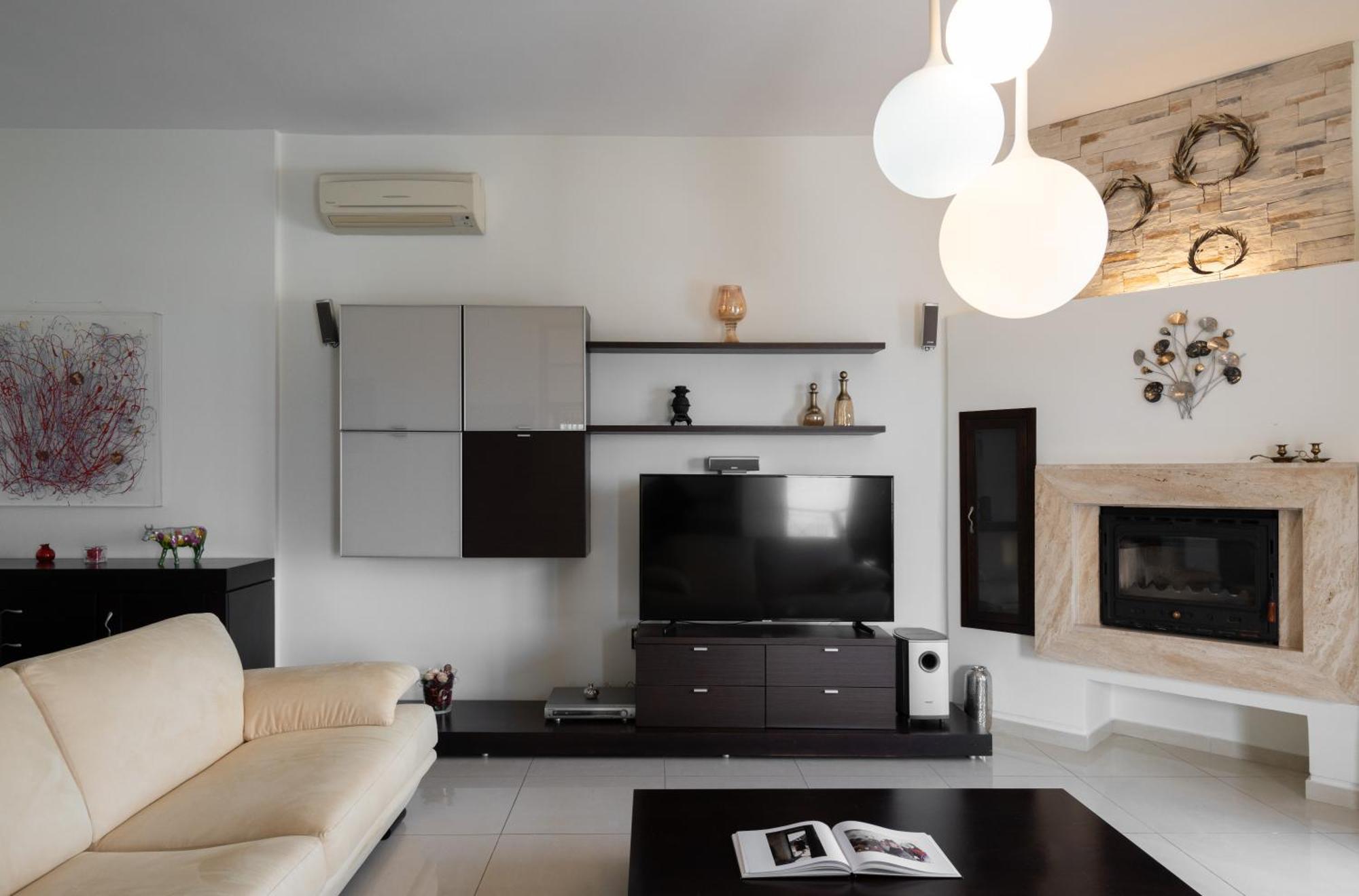 Central Seaview Heven Apartment In Fira  Bagian luar foto