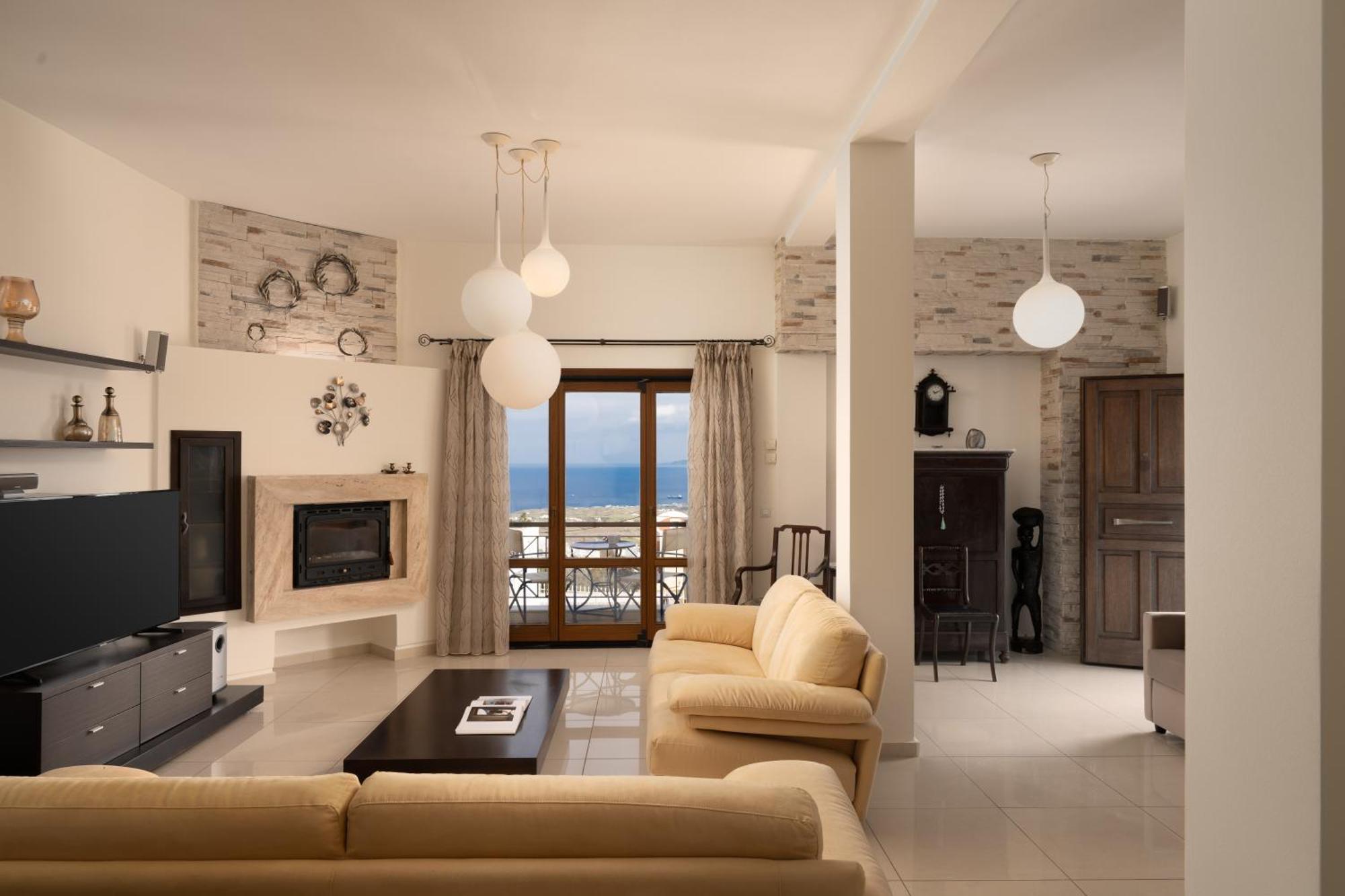 Central Seaview Heven Apartment In Fira  Bagian luar foto