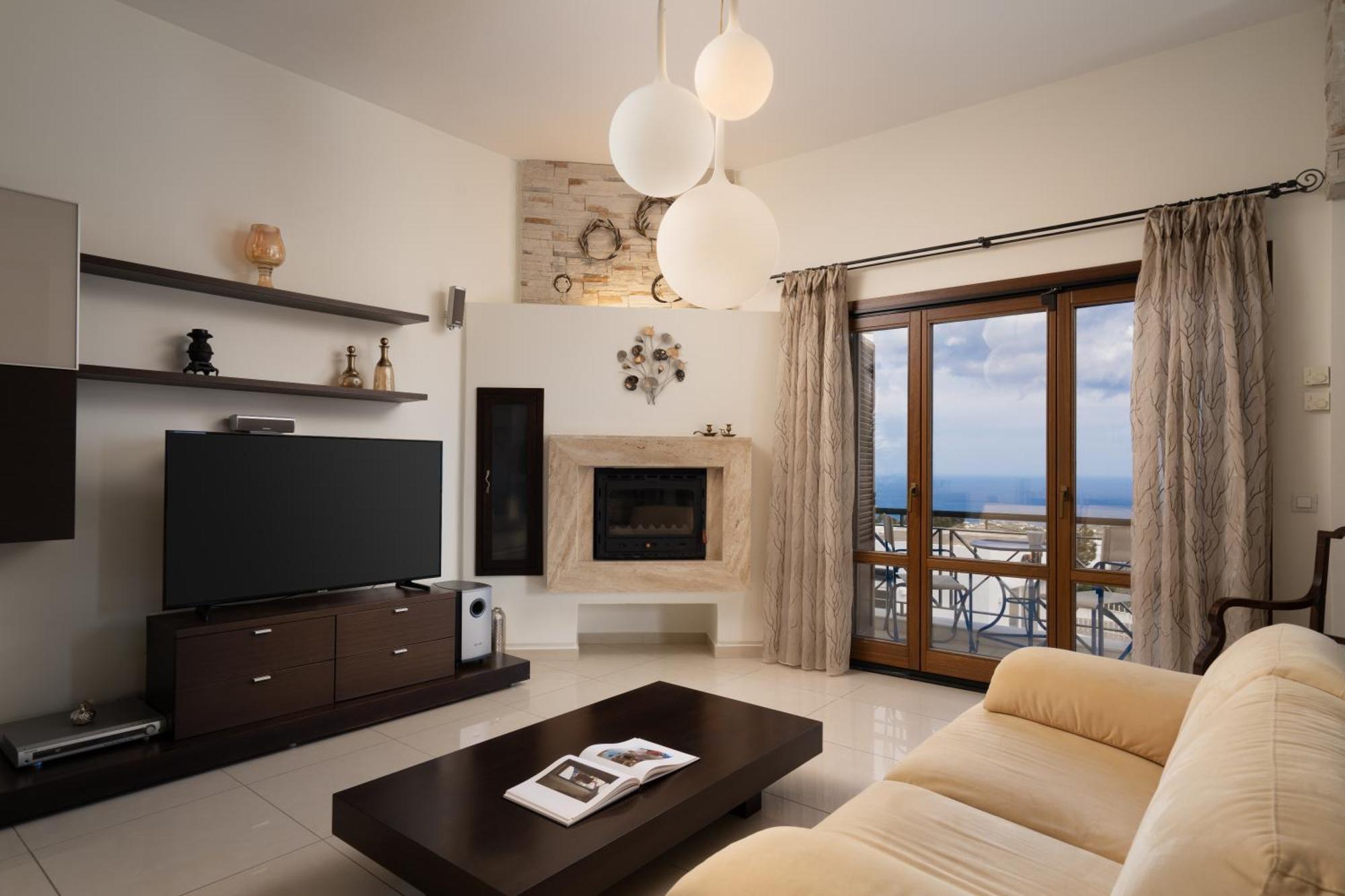 Central Seaview Heven Apartment In Fira  Bagian luar foto